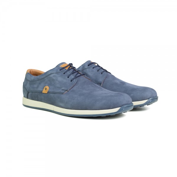 NIKOLAS ανδρικό δερμάτινο casual 3010 blue
