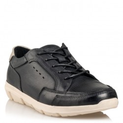 Ανδρικό ανατομικό δερμάτινο casual EGO G67-11416-34 black