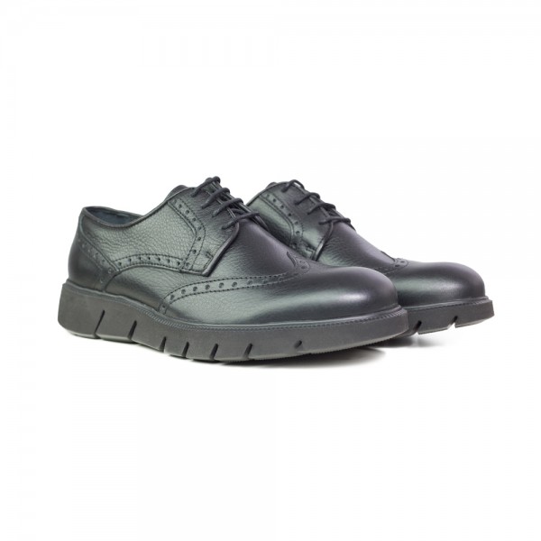 ACE Ανδρικά Δερμάτινα Casual 6814-BLACK