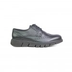 ACE Ανδρικά Δερμάτινα Casual 6814-BLACK