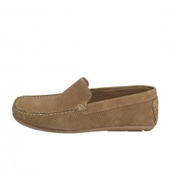 NICOLAS Ανδρικά δερμάτινα loafers 27504-TAN