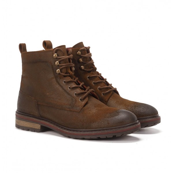 FLUCHOS LEATHER BOOTS OWEN F0994 ARIZONA TABACO