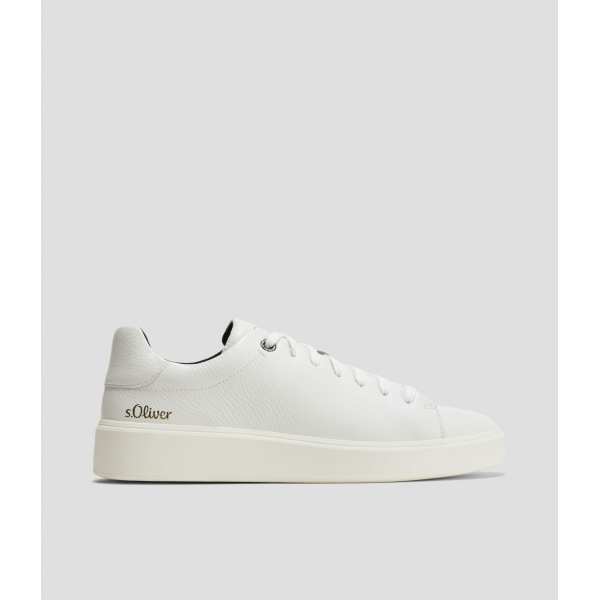 S.Oliver Ανδρικά δερμάτινα Sneakers 5-5-13640-100-101 WHITE