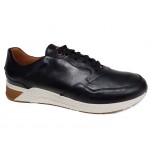 NIKOLAS ανδρικό δερμάτινο Sneaker 1513 Black