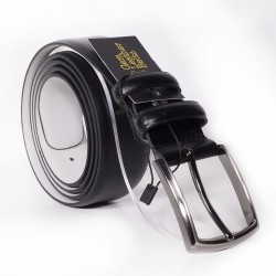 Gem Ανδρική κλασσική ζώνη μαύρη 3,5cm AMG-35-80
