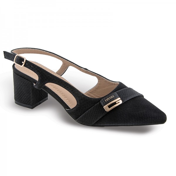 ZAK shoes SLINGBACK SD30022-34 ΜΑΥΡΟ