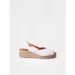 Toni Pons Women's wedge espadrilles in leather - BERNIA-P 64051 WHITE
