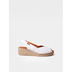 Toni Pons Women's wedge espadrilles in leather - BERNIA-P 64051 WHITE