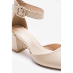 NICOLAS ANATOMIC POINTY PUMPS F25-0228-36 BIEGE