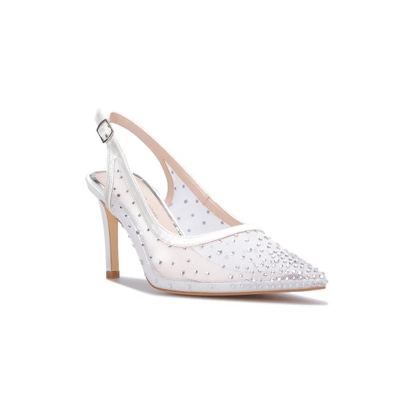 NICOLAS ANATOMIC POINTY PUMPS  F33-3003-39 SILVER