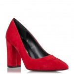 BLOCK HEEL PUMPS ENVIE E02-08503-30 ΚΟΚΚΙΝΟ