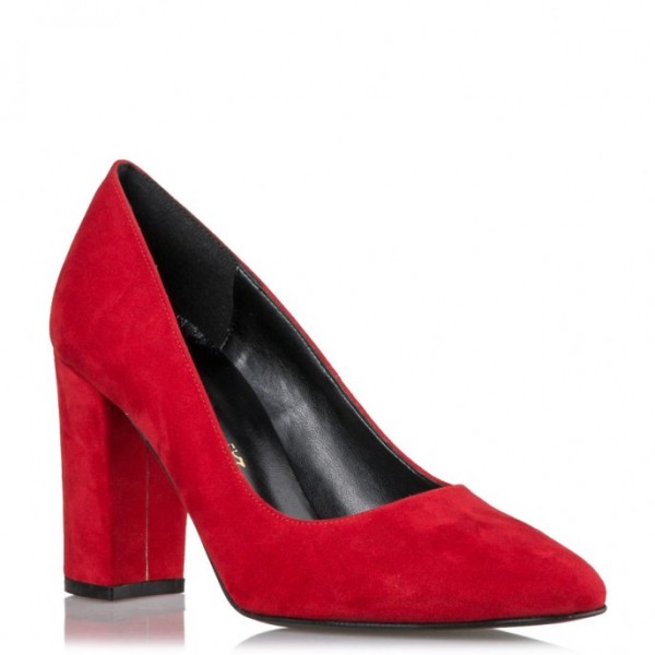 BLOCK HEEL PUMPS ENVIE E02-08503-30 ΚΟΚΚΙΝΟ