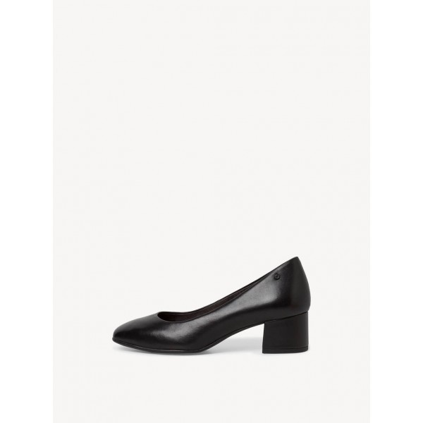 TAMARIS Comfort  δερμάτινη γόβα 8-8-82302-41-022 BLACK NAPPA