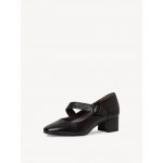 TAMARIS Comfort  δερμάτινη γόβα 8-8-84304-41-022 BLACK NAPPA