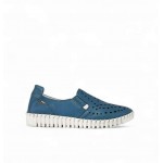 Anatomic Nicolas γυναικεία δερμάτινα Μοκασίνια G63-0785-49 blue