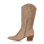 NICOLAS Μπότες Cowboy  W808-55 μπεζ