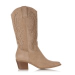 NICOLAS Μπότες Cowboy  W808-55 μπεζ