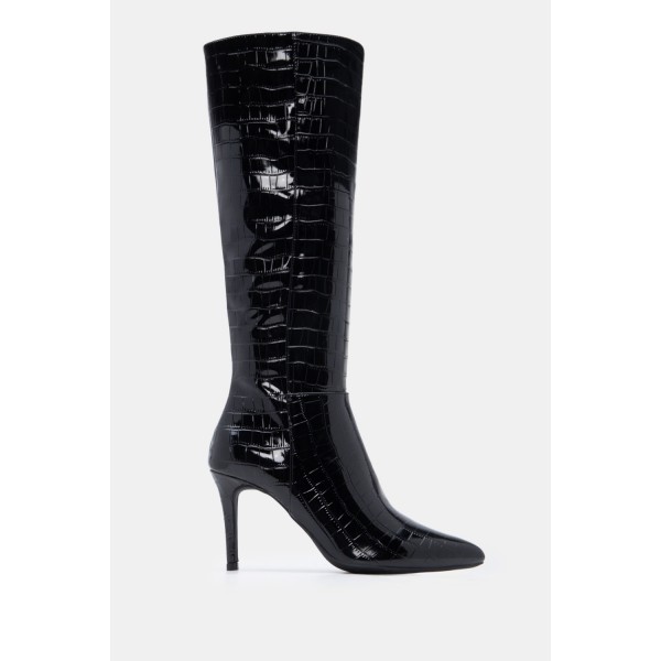 ANATOMIC NICOLAS Μπότες Μυτερές Croco 6190-34 BLACK