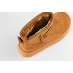 ZAK suede με γούνα και ψηλή σόλα sd07026 camel