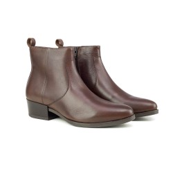 BREESTOW Γυναικεία δερμάτινα μποτάκια 83-8016 brown