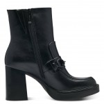 TAMARIS γυναικεία δερμάτινα μποτάκια 1-1-25358-41-001 BLACK