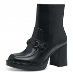 TAMARIS γυναικεία δερμάτινα μποτάκια 1-1-25358-41-001 BLACK