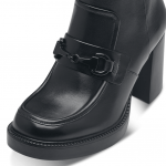 TAMARIS γυναικεία δερμάτινα μποτάκια 1-1-25358-41-001 BLACK