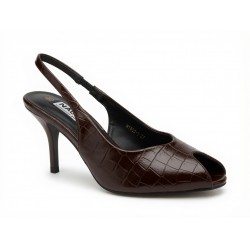 ANATOMIC NICOLAS Chocolate Peep Toe Sling Back