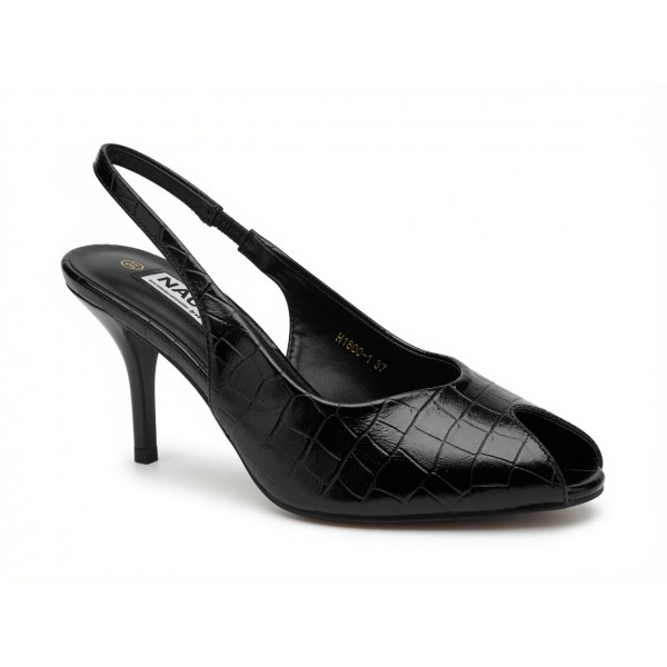 ANATOMIC NICOLAS Chocolate Peep Toe Sling Back