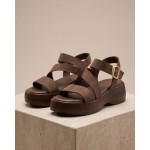 STEPICO LEATHER FLATFORMS 26135-36 brown