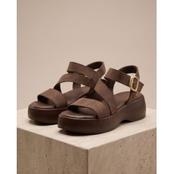 STEPICO LEATHER FLATFORMS 26135-36 brown