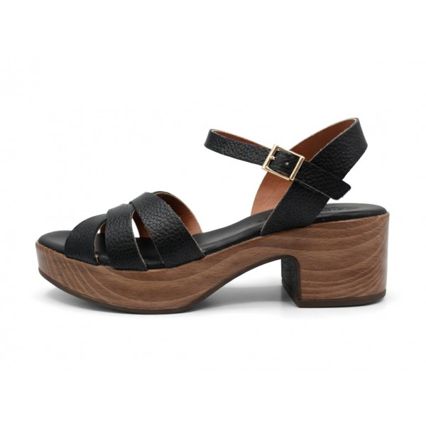Oh My Sandals Γυναικείο δερμάτινο πέδιλο 5923 DOYA NEGRO