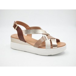 Oh My Sandals Δερμάτινο Σανδάλι 5960 DUNA ROBLE COMBI