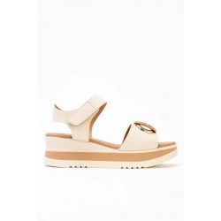 Oh My Sandals Γυναικείο Δερμάτινο Σανδάλι Tiziana 5974 DOYA TAUPE