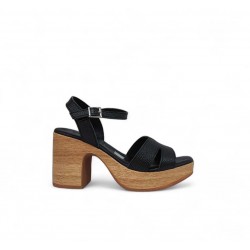 Oh My Sandals Γυναικείο δερμάτινο πέδιλο 5390 DOYA NEGRO
