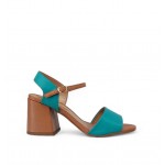 Joy's New York Γυναικείο δερμάτινο πέδιλο DV1112541 Green-Camel