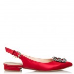 ENVIE POINTY FLAT PUMPS RED E02-11005-30 