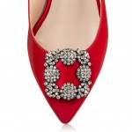ENVIE POINTY FLAT PUMPS RED E02-11005-30 