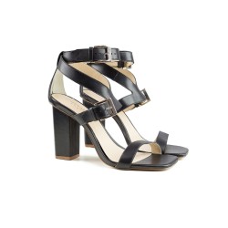 CHEVALIER SQUARE HIGH HEEL SANDAL CF 07.003 BLACK
