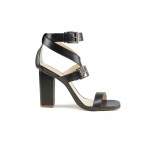 CHEVALIER SQUARE HIGH HEEL SANDAL CF 07.003 BLACK