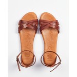 Oh My Sandals Γυναικεία πέδιλα  4953 TAN-CAOBA