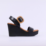 Oh My Square Buckle Wedge 5728 Black