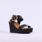 Oh My Square Buckle Wedge 5728 Black
