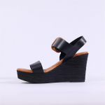 Oh My Square Buckle Wedge 5728 Black