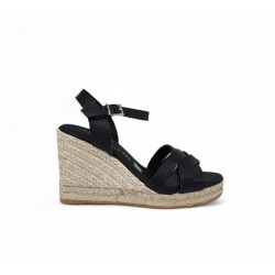 Oh My Sandals Γυναικείο δερμάτινο πέδιλο 5486 DOYA NEGRO