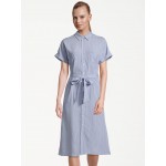 Tamaris AOMORI striped half sleeve shirt dress TAW0145 53117 Arctic Ice/Bright White Striped