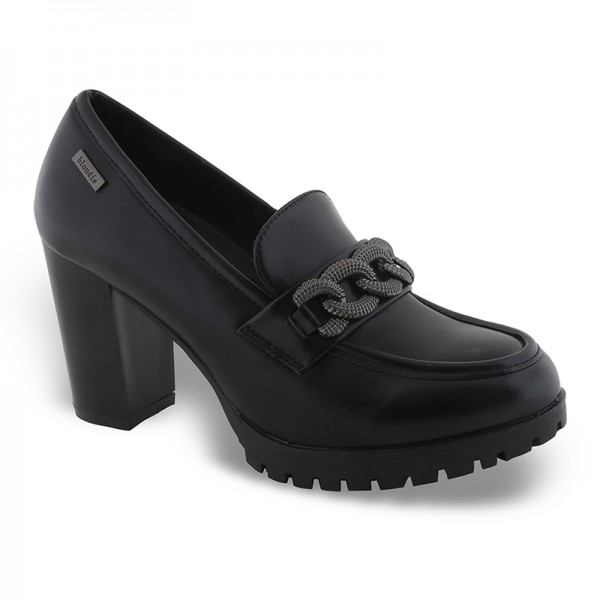 ZAK PLATFORM HEEL LOAFERS SD57059-34 black