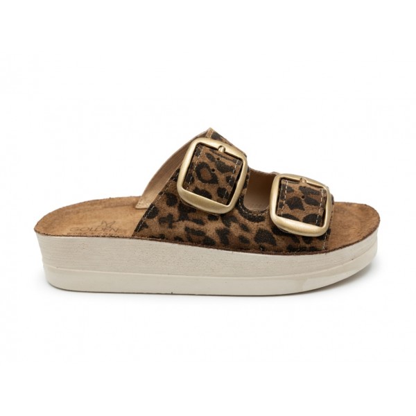 GOLDENFIT Γυναικείες παντόφλες 01 BRIKE LEOPAR