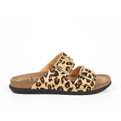 Sunny Sandals SIENNA δερμάτινες παντόφλες 50302 Λεοπάρ