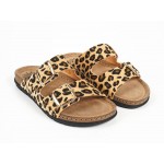 Sunny Sandals SIENNA δερμάτινες παντόφλες 50302 Λεοπάρ
